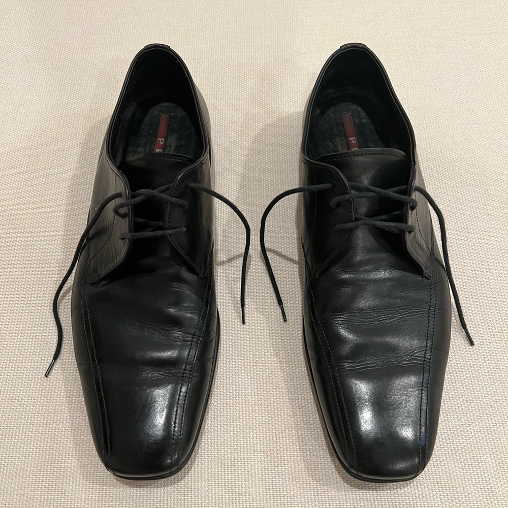 Prada derby authentic lace up shoes
